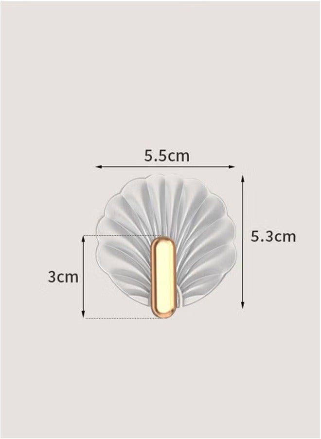 8 Pcs Multipurpose Acrylic Wall Storage Hook Decorative Gold Hook Strong Adhesive Wall Hooks  - Image 5