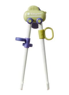 Babycare Babycare - Car Training Chopsticks Green – BPA-Free, Easy-to-Hold Training Utensils for Toddlers, Safety Approved  - Image 1