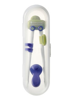 Babycare Babycare - Car Training Chopsticks Green – BPA-Free, Easy-to-Hold Training Utensils for Toddlers, Safety Approved  - Image 2