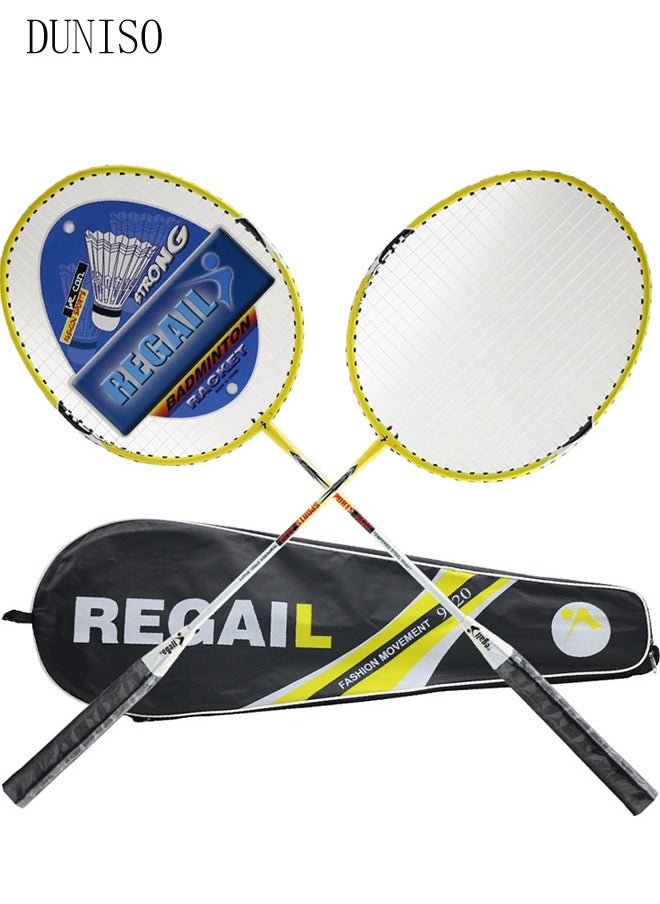DUNISO Badminton Rackets Set 2 Player Badminton Rackets Lightweight Badminton Racquet with 3 Shuttlecocks and 1 Carrying Bag,Badminton Backyard Games for Outdoor,Garden,Beach,Family Fun Game  - Image 5