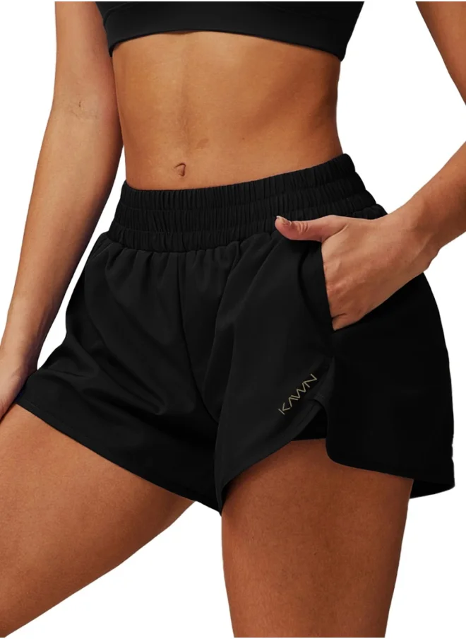 KAWN.YOGA Womens High Waist Workout Sport Yoga Shorts