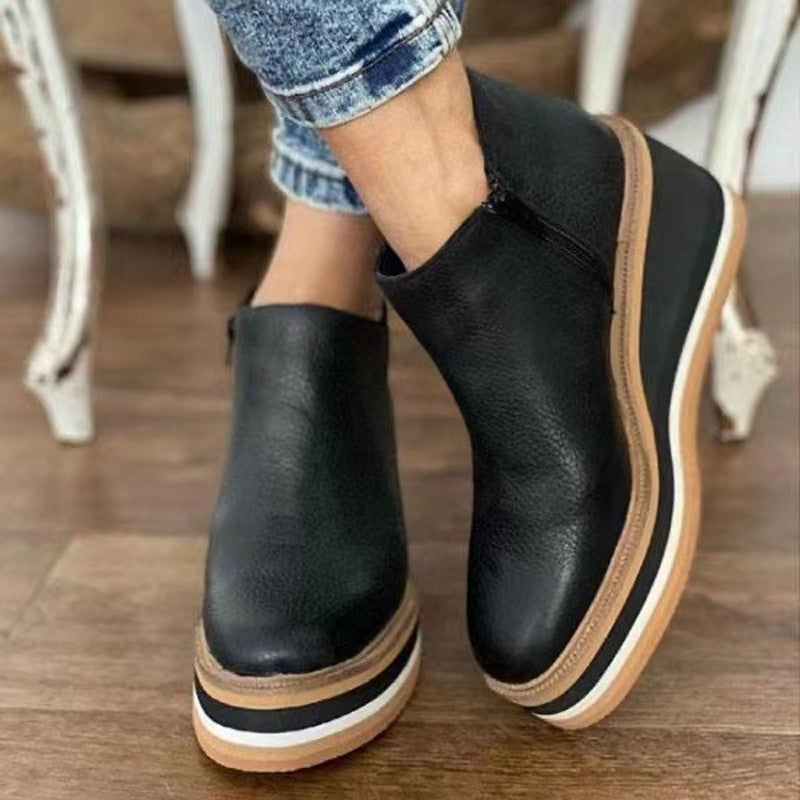 2025 Short Boots Trade Large Size 43 Wedge Casual Chelsea Boots - Image 2