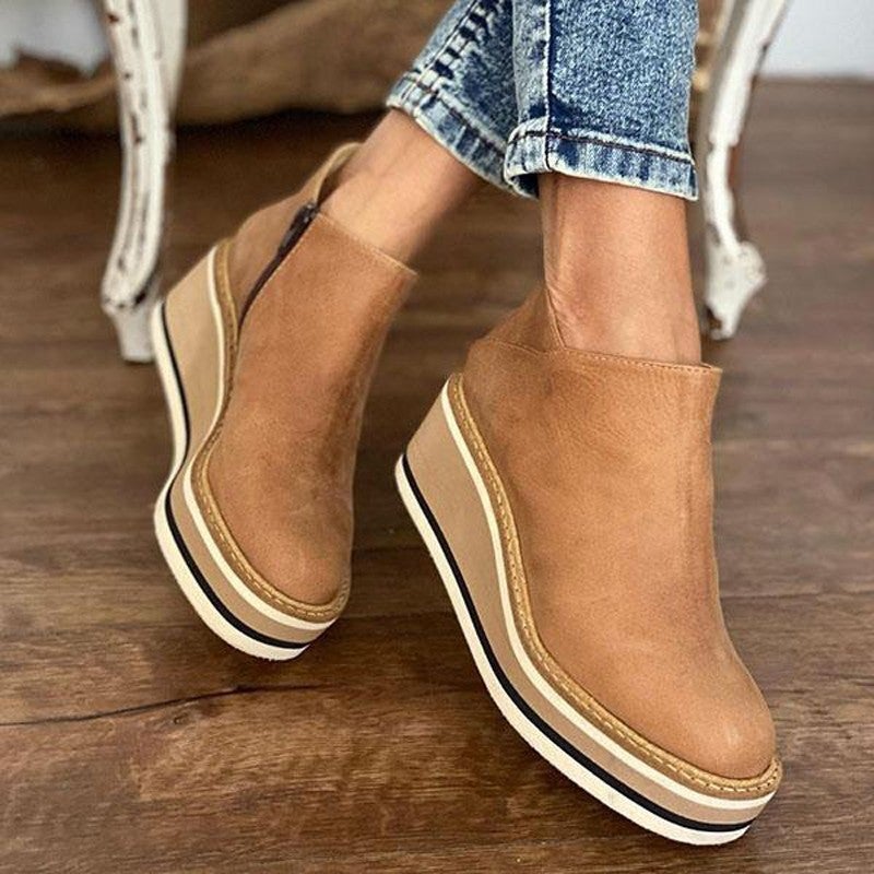 2025 Short Boots Trade Large Size 43 Wedge Casual Chelsea Boots - Image 3