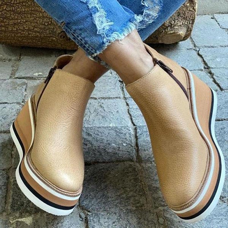 2025 Short Boots Trade Large Size 43 Wedge Casual Chelsea Boots - Image 1