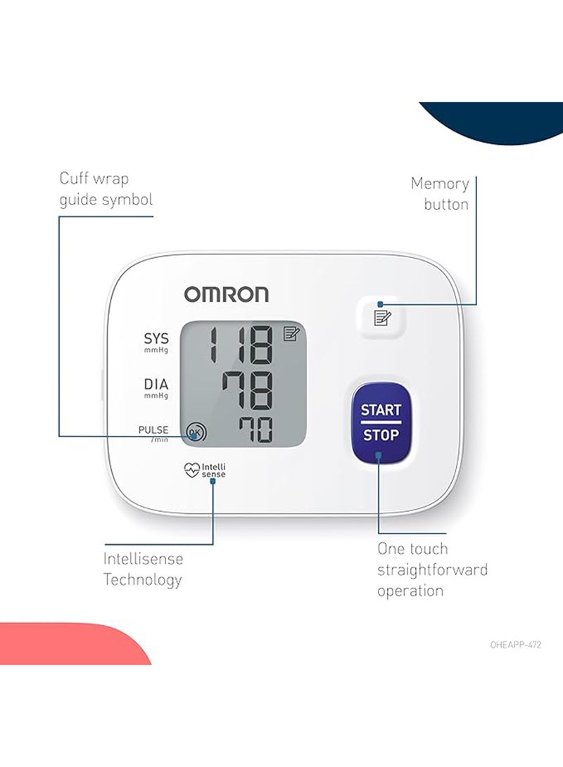 Omron RS1 Automatic Wrist Blood Pressure Monitor for Home Use or on The Go - Clinically Validated Wrist Blood Pressure Machine with Pre-Formed Wrist BP Cuff (13.5-21.5 cm) - Cuff Wrap Guide Included - Image 5