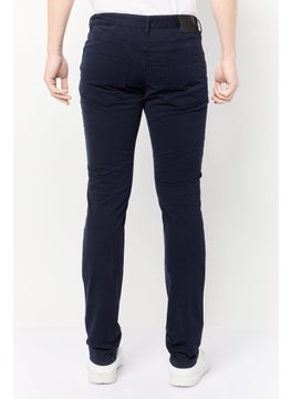 GANT Men Slim Fit Solid Stretchable Jeans, Navy  - Image 4