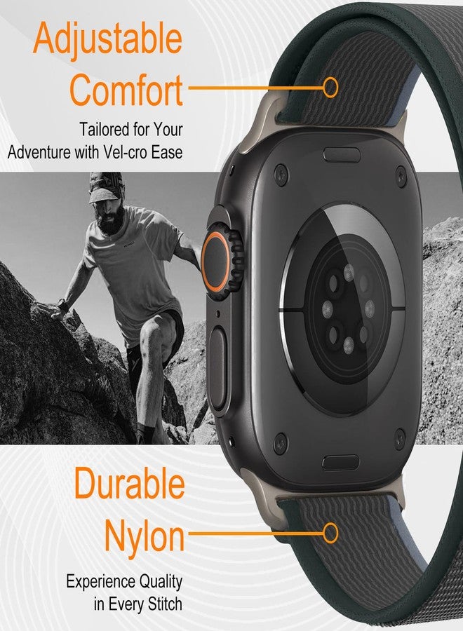 surundo Trail Loop Nylon Band - Compatible with Apple Watch Ultra 2 Band/Ultra Band 49mm 45mm 44mm Men Women, Braided Elastic Weave Sport Strap for iWatch Ultra 2, iWatch Ultra Series 10 46mm SE/9/8/7/6/5/4 - Image 4