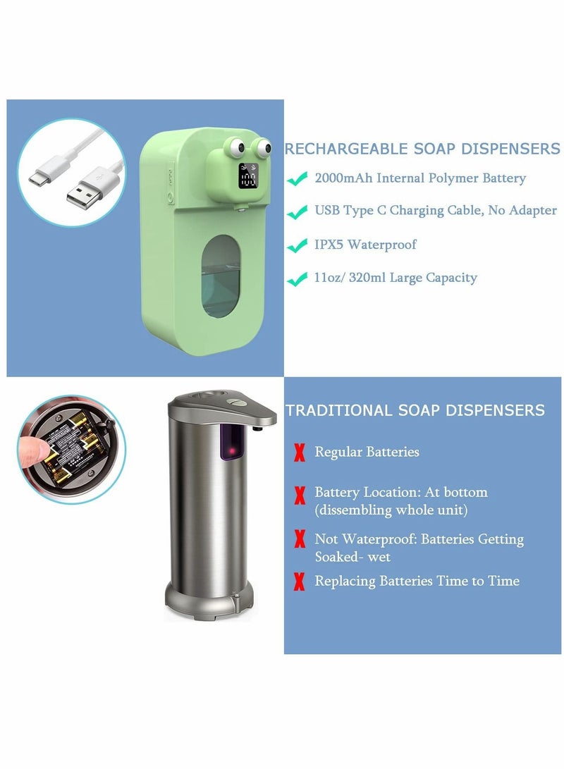 SYOSI Automatic Soap Dispenser Rechargeable Touchless Foaming Soap Dispenser for Kids Upgraded Adjustable Hand Sanitizer Dispenser for Bathroom Kitchen - Image 5