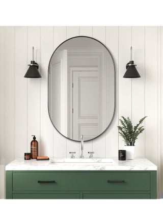 40X60 Mirror Oval for Bathroom, Black Oval Mirrors for Wall, Pill Shaped Mirror 1’’ Deep Metal Frame Mirror Elongated Hangs Vertically&Horizontally Ideal for Limited Space - pzsku/Z1325A8D7BA8B73FF8265Z/45/_/1721015009/52320770-e884-4e08-a3ee-5a567f48f89b