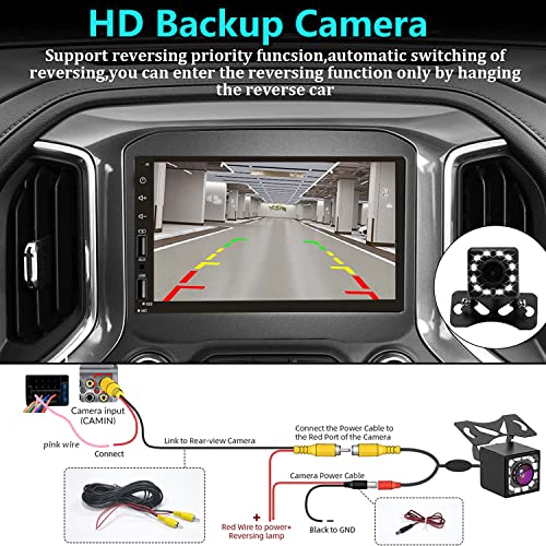 Leadfan Double Din Car Stereo with Dash Cam, Support Apple Carplay and Android Auto, 7INCH Full HD Touchscreen Car Audio Receivers Double Din Radio with Bluetooth, Camera, FM/2 USB/AUX/Subwoofer/SWC - Image 5