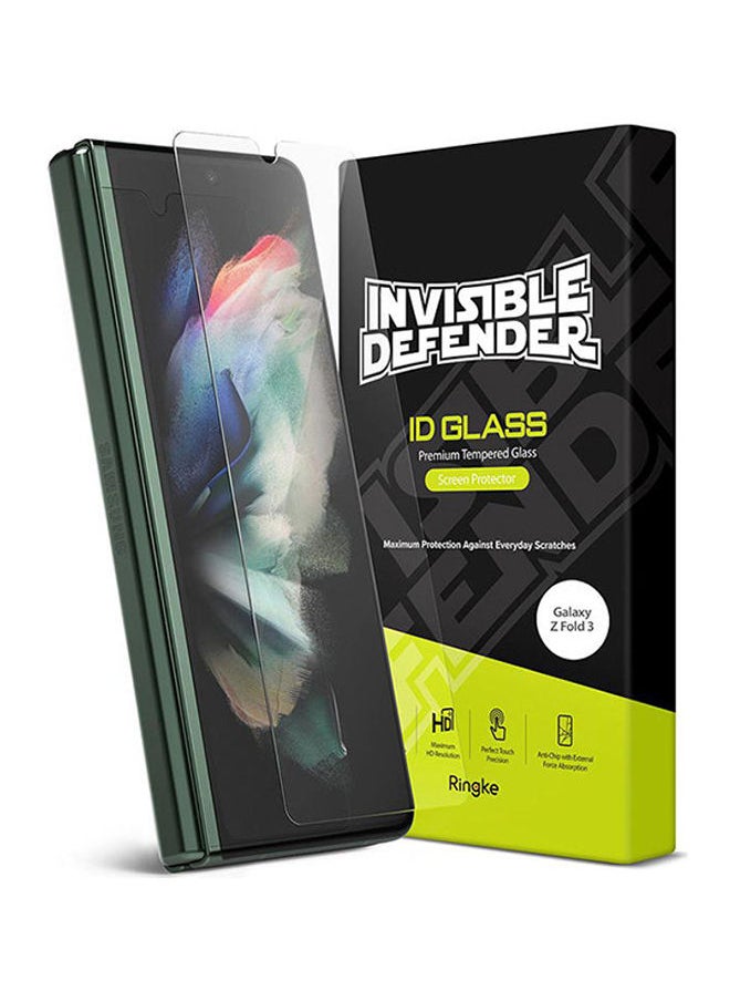 نيبمينينت Tempered Glass Protector For Samsung Galaxy Z Fold 3 Screen 9H Hardness Full Coverage Bubble-Free Anti Scratch Protective Film شفاف  - Image 1