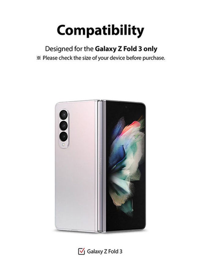 نيبمينينت Tempered Glass Protector For Samsung Galaxy Z Fold 3 Screen 9H Hardness Full Coverage Bubble-Free Anti Scratch Protective Film شفاف  - Image 2