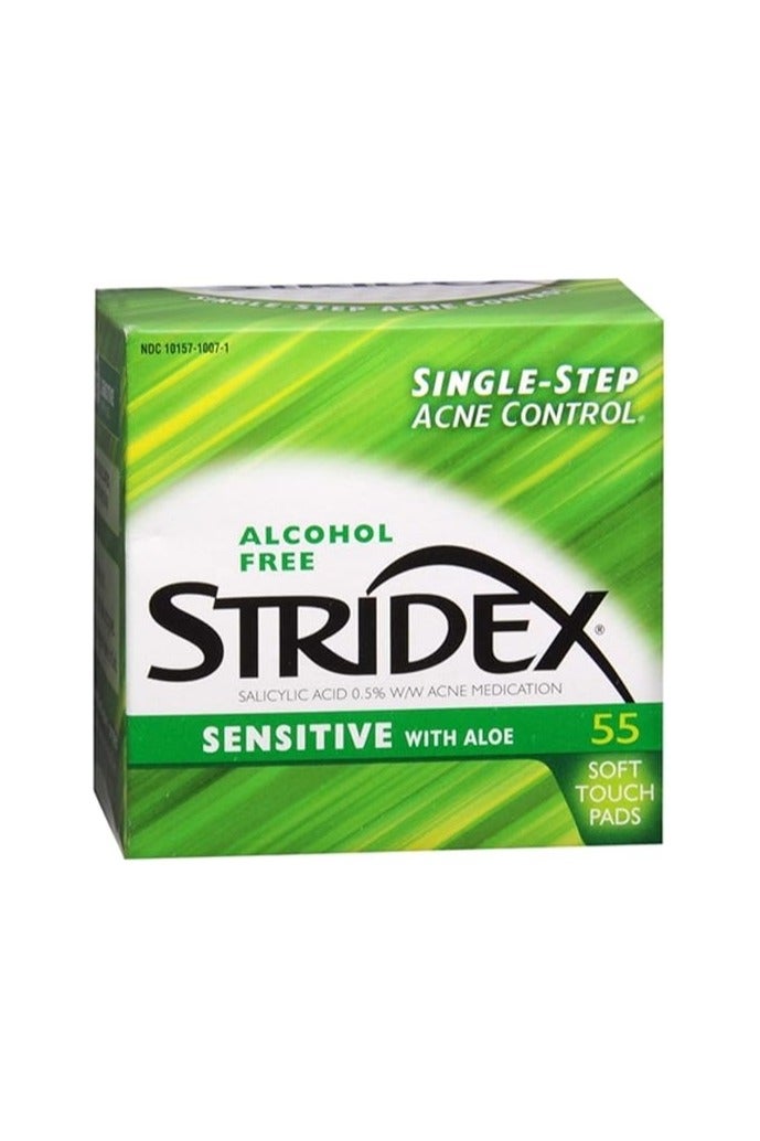 سترايدكس ضمادات علاج حب الشباب للعناية اليومية من ستريدكس، للبشرة الحساسة، 55 ضمادة