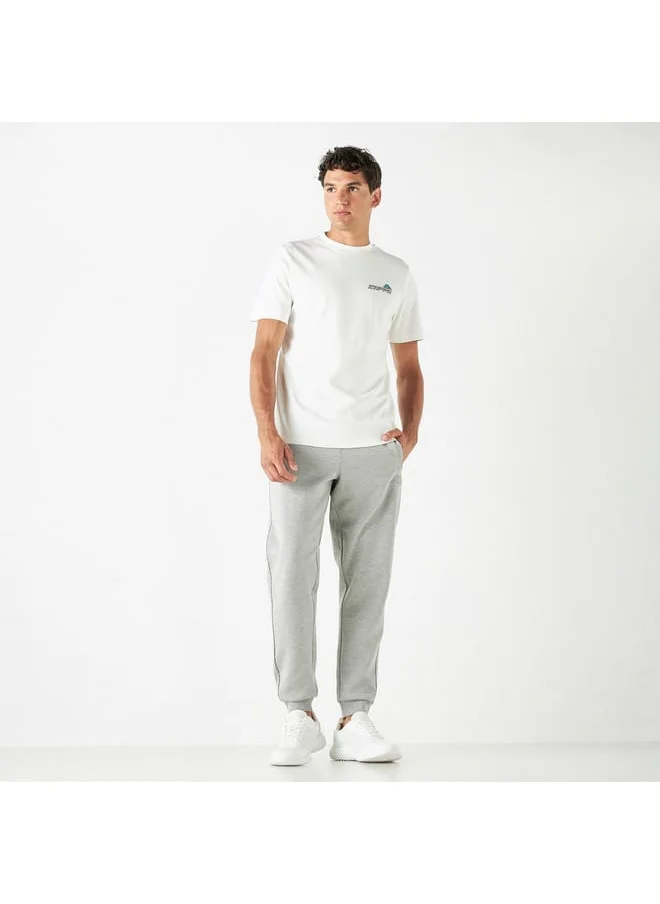 Kappa Kappa Logo Print Crew Neck T-shirt with Short Sleeves