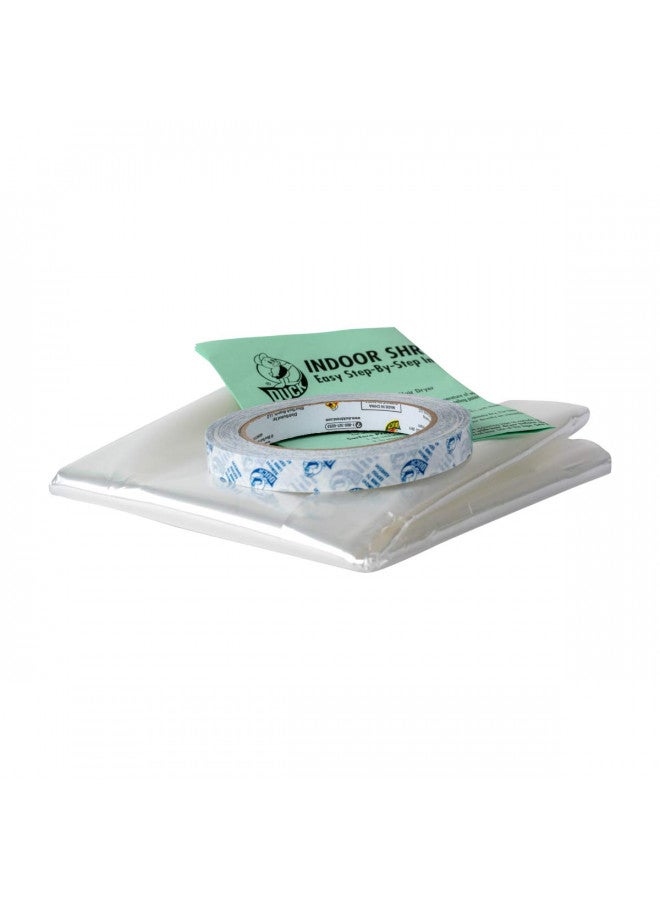 Duck brand مجموعة عازل فيلم انكماش داخلي من علامة دك، 10 نوافذ، 62 بوصة × 420 بوصة، 286216 - Image 1