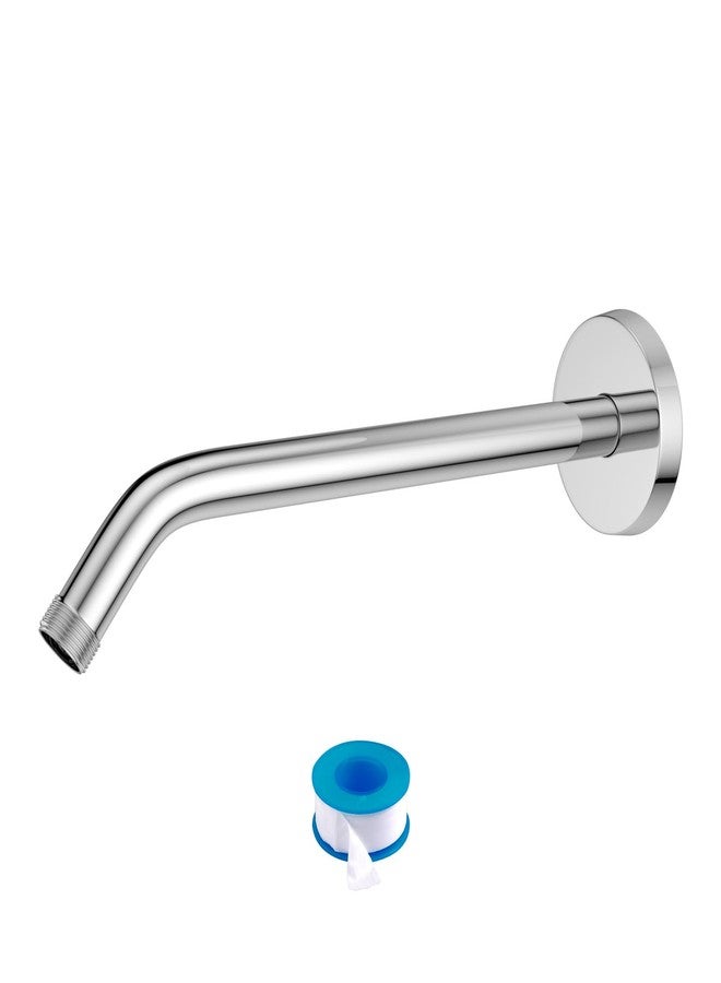 Lordear 8 Inch Shower Arm Extension Polished Chrome Stainless Steel Wall Mounted Long Shower Extender Arm with Flange for Fixed Shower Head - Image 1