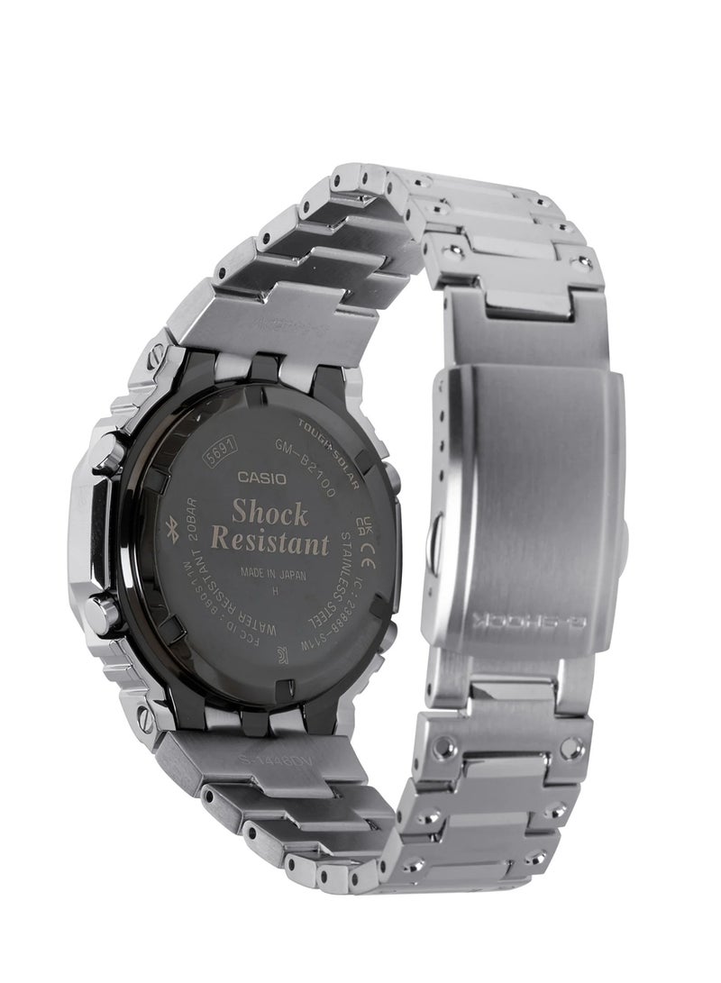 جي شوك ساعة جي شوك للرجال، معدنية بالكامل، تعمل بالطاقة الشمسية، تناظرية ورقمية، قابلة للارتباط بالهاتف الذكي - GM-B2100AD-5ADR - Image 4