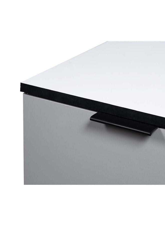 DANUBE HOME Gamerzone 2 Drawers Nighstand | Multifunctional Kids Bedside Table Space Saving Night Stand Side Table Modern Design Furniture For Bedroom L40Xw40Xh50Cm -White And Grey - Image 4