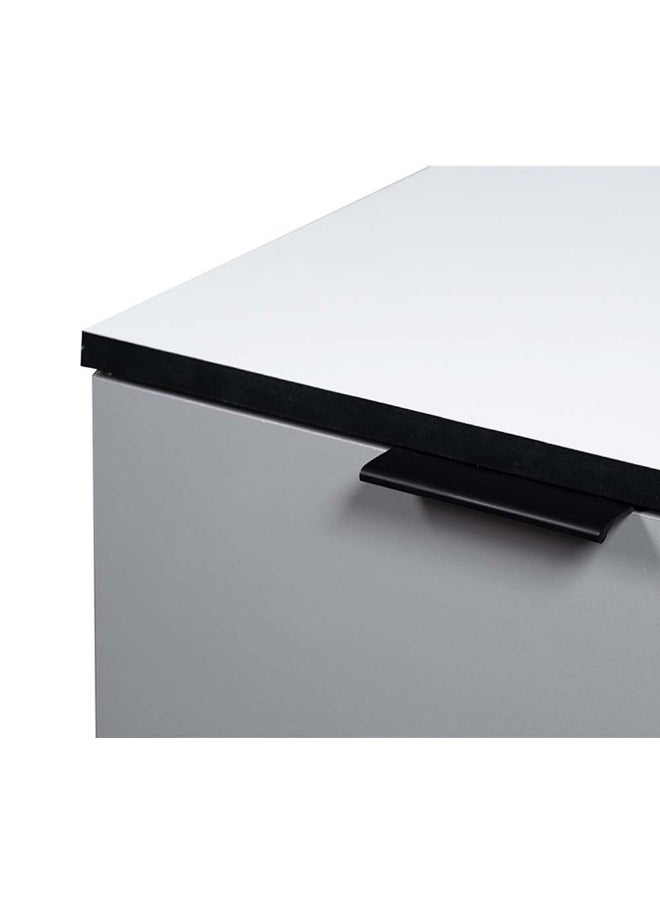 DANUBE HOME Gamerzone 2 Drawers Nighstand | Multifunctional Kids Bedside Table Space Saving Night Stand Side Table Modern Design Furniture For Bedroom L40Xw40Xh50Cm -White And Grey  - Image 1