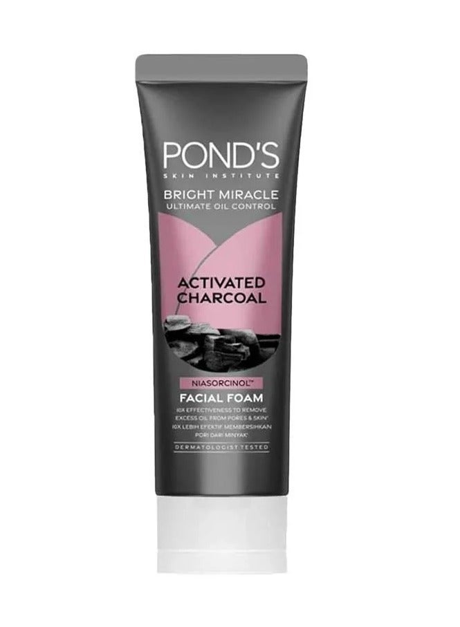 Pond's Bright Miracle Activated Charcoal Facial Foam - 100 ml - Image 1