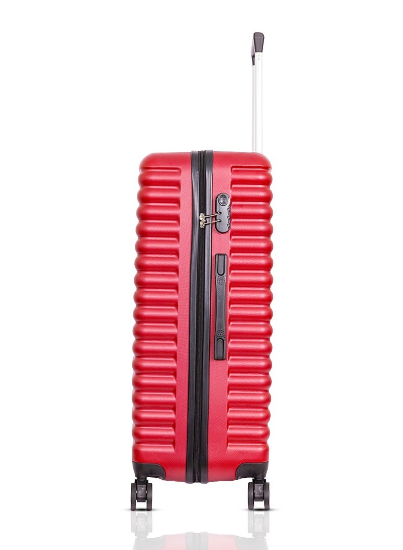 منيك حقيبة سفر ديسكفري بعجلات صلبة ومقبض ناعم وقفل  بعجلات مزدوجة  درجة مقاس  بوصة أحمر - Image 4
