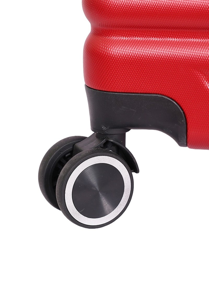 منيك حقيبة سفر ديسكفري بعجلات صلبة ومقبض ناعم وقفل  بعجلات مزدوجة  درجة مقاس  بوصة أحمر - Image 5