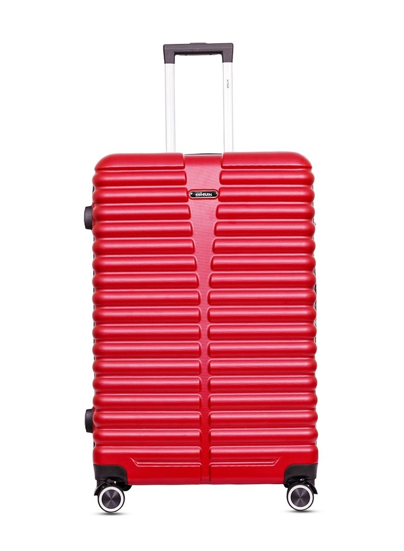منيك حقيبة سفر ديسكفري بعجلات صلبة ومقبض ناعم وقفل  بعجلات مزدوجة  درجة مقاس  بوصة أحمر - Image 1