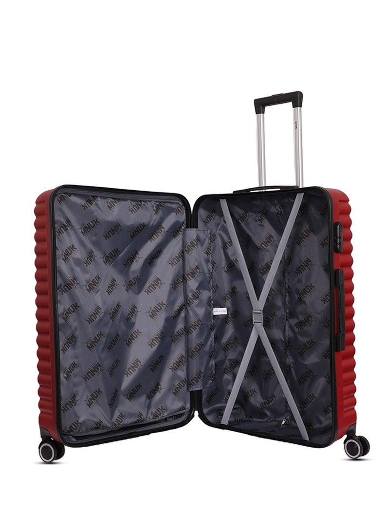 منيك حقيبة سفر ديسكفري بعجلات صلبة ومقبض ناعم وقفل  بعجلات مزدوجة  درجة مقاس  بوصة أحمر - Image 3