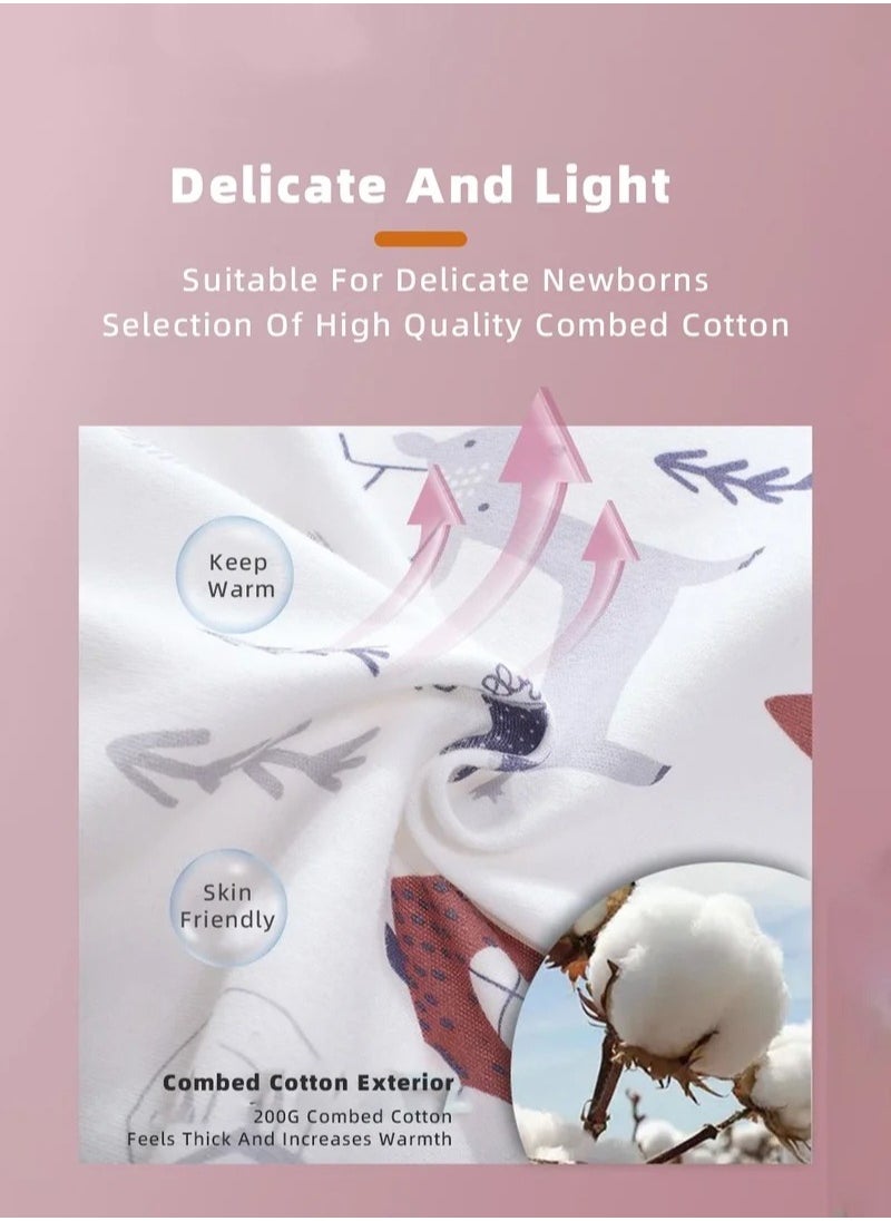 DOOKOO 6 PCS Newborn Sleepsack Swaddle Blanket Baby Swaddling Wrap Infant Babies Sleeping Bag with Hat and Anti-grasping Gloves for Boy Girl Soft Cotton Sleep Sack  - Image 5