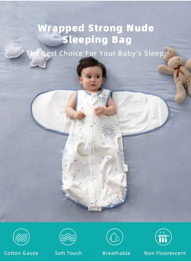 DOOKOO 6 PCS Newborn Sleepsack Swaddle Blanket Baby Swaddling Wrap Infant Babies Sleeping Bag with Hat and Anti-grasping Gloves for Boy Girl Soft Cotton Sleep Sack  - Image 2