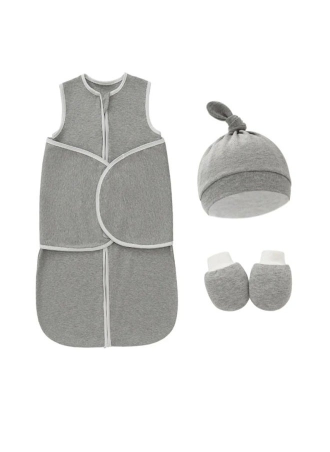 DOOKOO 6 PCS Newborn Sleepsack Swaddle Blanket Baby Swaddling Wrap Infant Babies Sleeping Bag with Hat and Anti-grasping Gloves for Boy Girl Soft Cotton Sleep Sack  - Image 1