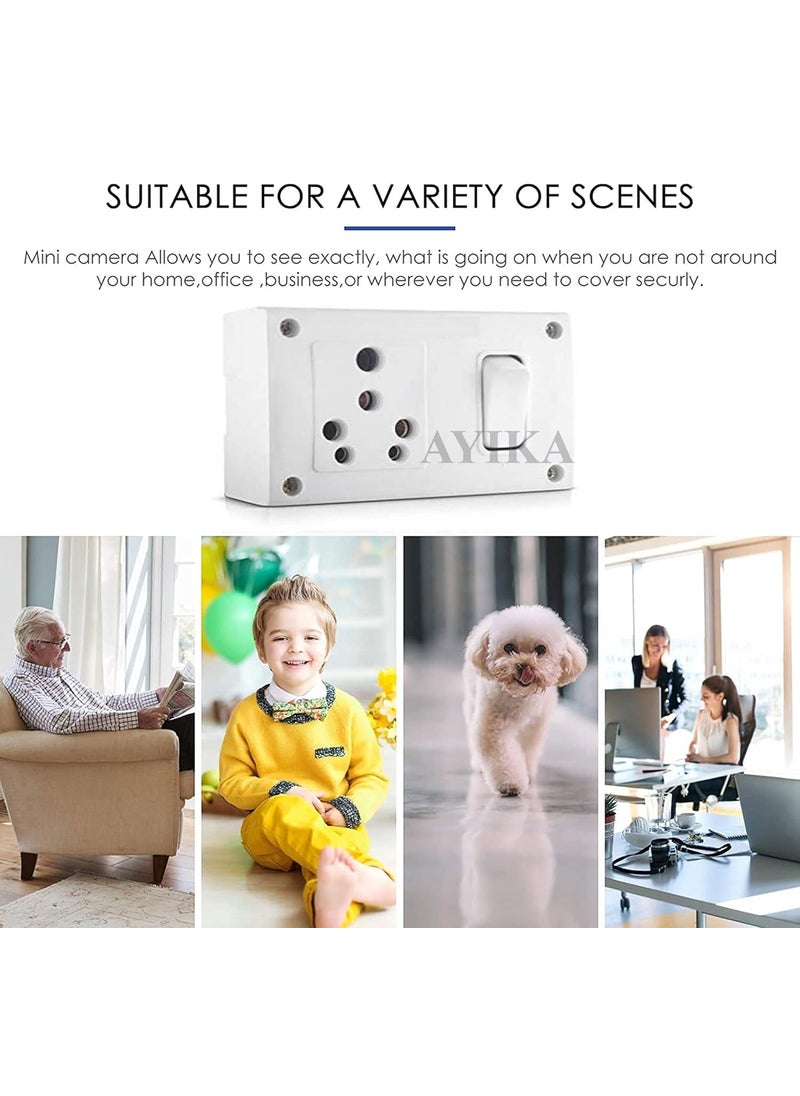 Asleesha Asleesha Single Port Switch Board Socket Camera with Audio Video Recorder1080p HD Video Quality with Motion Detection 32GB Inbuilt MemorySuitable for Home and Office  - Image 3