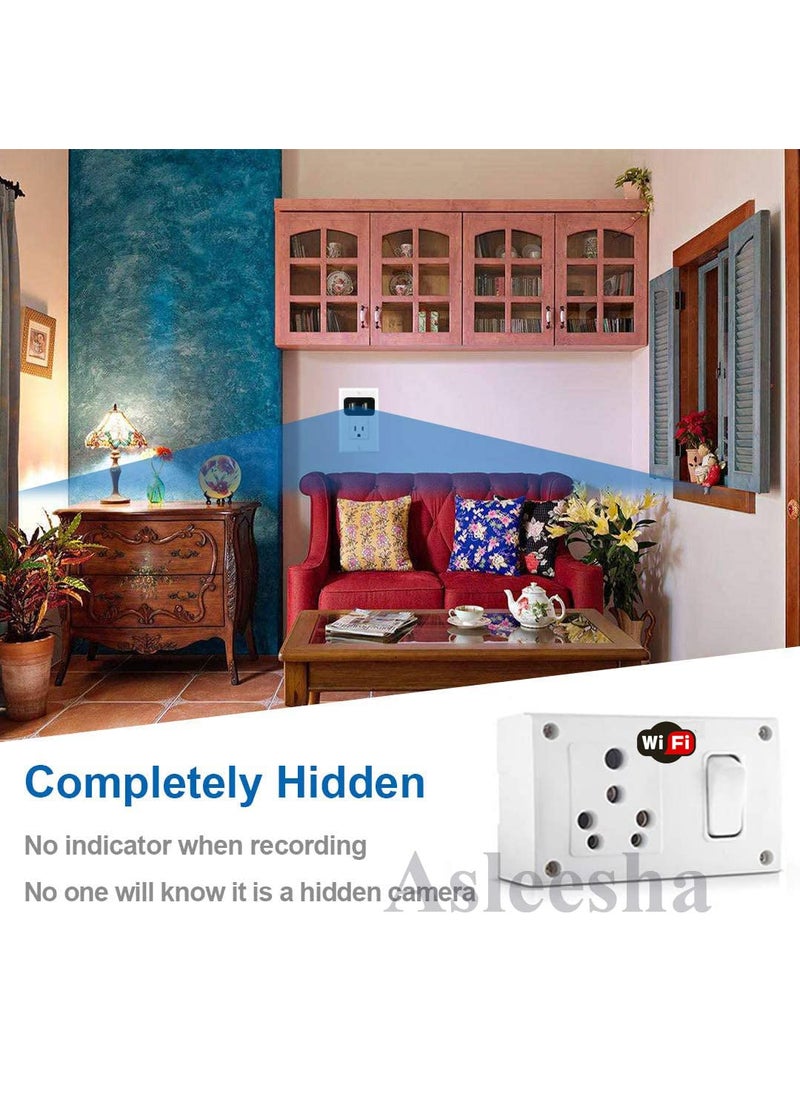 Asleesha Asleesha Single Port Switch Board Socket Camera with Audio Video Recorder1080p HD Video Quality with Motion Detection 32GB Inbuilt MemorySuitable for Home and Office  - Image 5