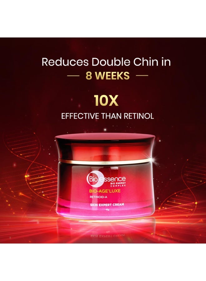 Bio Essence كريم بيو إيسنس بيو-فيلت لشد الوجه وتماسكه، مرطب للوجه مضاد للشيخوخة 45غ وكريم بيو-أيج لوكس ريتينويدا خبير البشرة، يحارب التجاعيد والخطوط الدقيقة، 45غ - Image 3