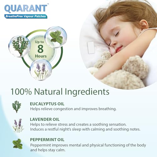 QUARANT Breathefree 100% Natural Vapour Patch for Kids & Adults, Infused with Essential Oils to Improve Breathing Conditions & Induce Restful Sleep, Aroma Therapy (Pack of 10 Individually Sealed Patches) - Image 3
