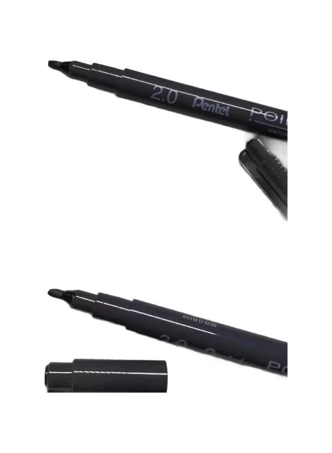 Pentel 0.5Mm Water-Based Drawing Needle Pen, Art Drawing Outlining Pen, Comic Design Line Pen, S20P-5N - Image 2