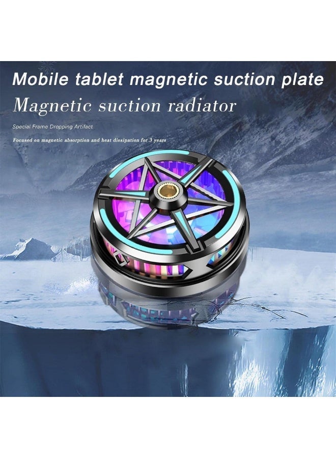 مبرد موبايل  المبرد المغناطيسي الذكي عالي الجودة -مزود بإضاءة RGB-مغناطيسي (Magnetic) -مروحة صامتة عالية السرعة لتبديد الحرارة S6 - Image 2