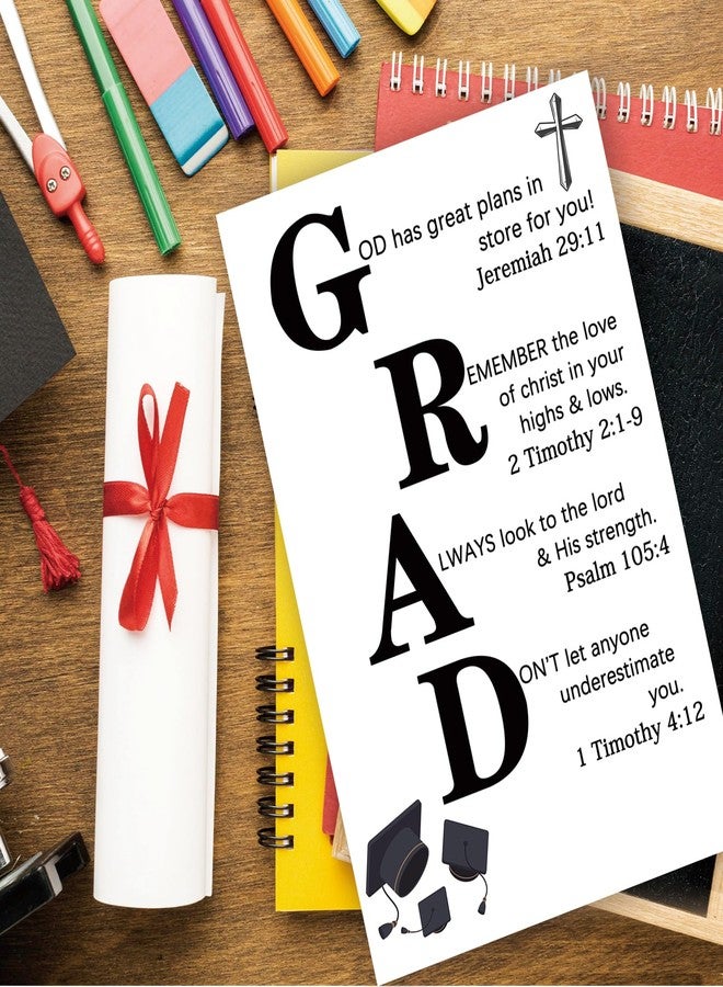 ICOOLYI Christian Graduation Congratulations Card – Inspirational Graduation Gifts for 2026 – Good Luck Card, Bible Verses Congratulations Gift, Christian Graduation Decorations - Image 4