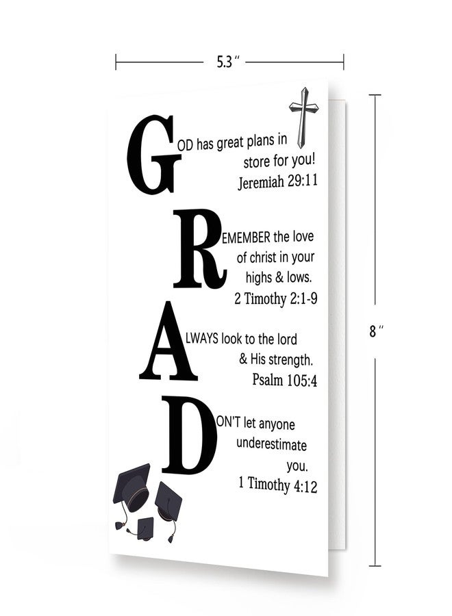 ICOOLYI Christian Graduation Congratulations Card – Inspirational Graduation Gifts for 2026 – Good Luck Card, Bible Verses Congratulations Gift, Christian Graduation Decorations - Image 2