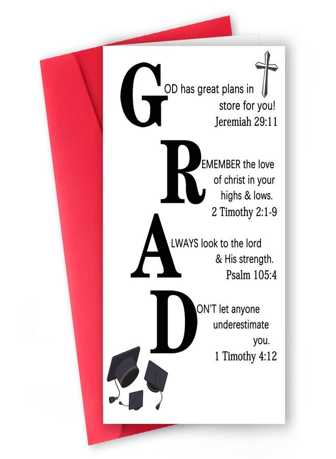 ICOOLYI Christian Graduation Congratulations Card – Inspirational Graduation Gifts for 2026 – Good Luck Card, Bible Verses Congratulations Gift, Christian Graduation Decorations - Image 1