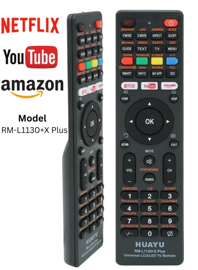 Huayu Universal TV Remote Control – Compatible with Samsung, LG, Sony, Philips, Panasonic, TCL, and More – Supports Netflix, YouTube, Amazon Apps - Image 1