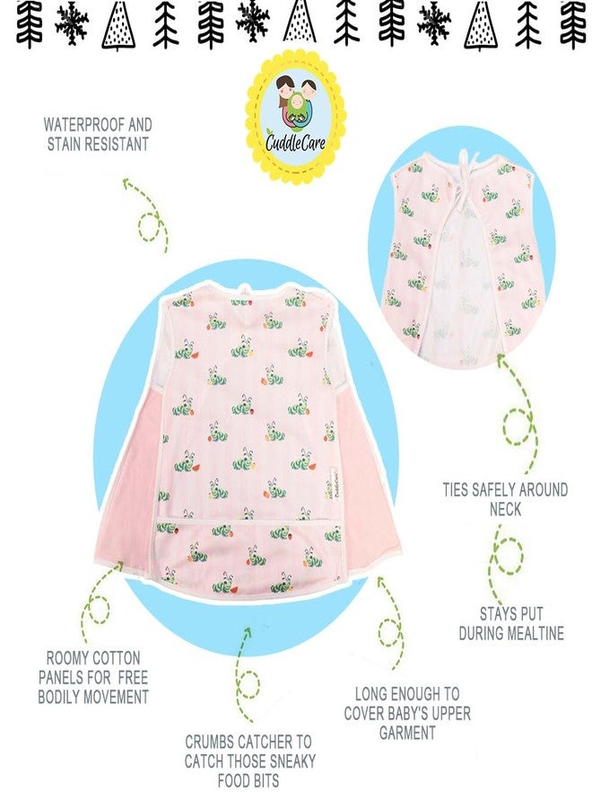CuddleCare Kids Cotton/PUL Baby Apron Infant and Toddler Bib for New Born Baby boy and Girl/Washable/Reusueable/Quick Dry/Waterproof (6Months-3Years)-Hungry Caterpillar - Image 5