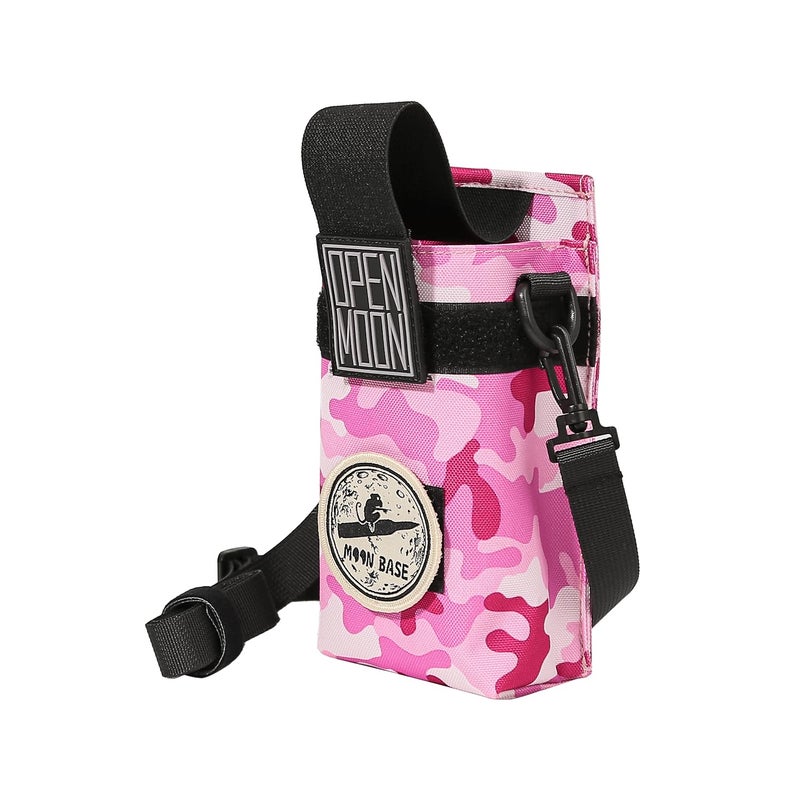 OPENMOON OPENMOON water bottle bag and gas bottle bag. 2 carrying methods, adjustable shoulder straps, hanging at the waist (Pink)  - Image 4