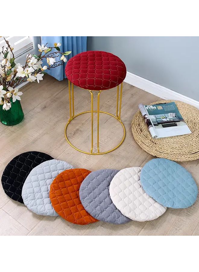 Red Heavy Duty Thickened Round Stool Cover Cushion With Tie Closure 1pc - Image 1