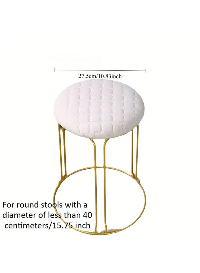 Red Heavy Duty Thickened Round Stool Cover Cushion With Tie Closure 1pc - Image 3