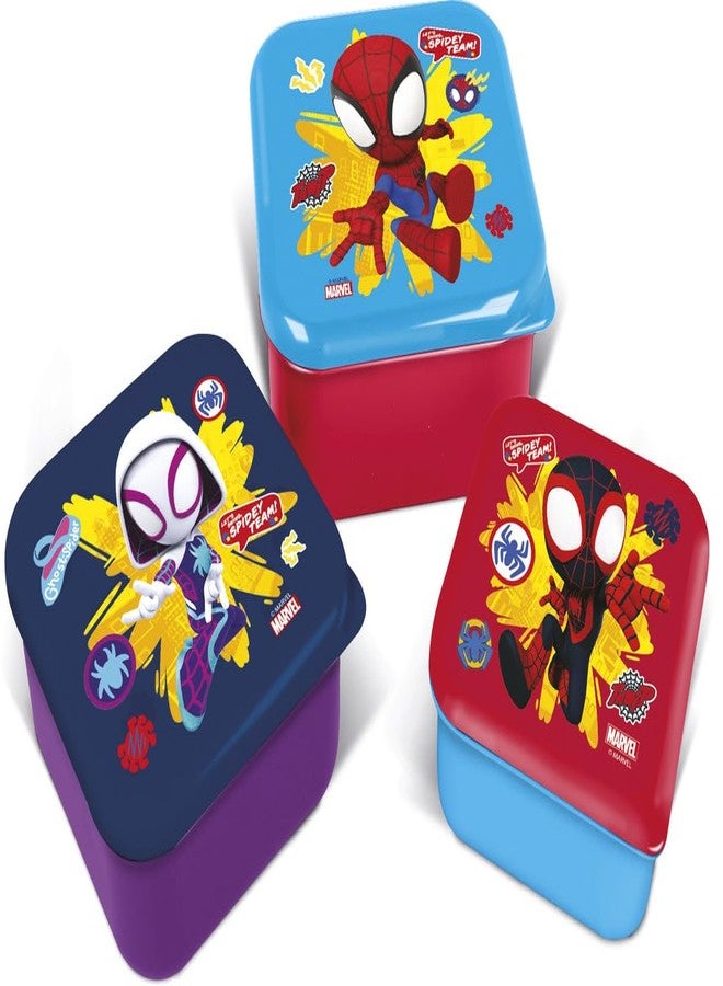 STRIDERS 3 PCS Nesting Snack Boxes Set Spidey & Friends Team