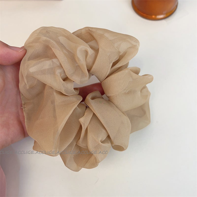 Generic Ballet Skirt ~ Mesh Hair Loop Super Fairy Lace Organza Hair Rope Big Bowel Loop Hair Rope Girls Hair Accessories D-4051-2 Curry