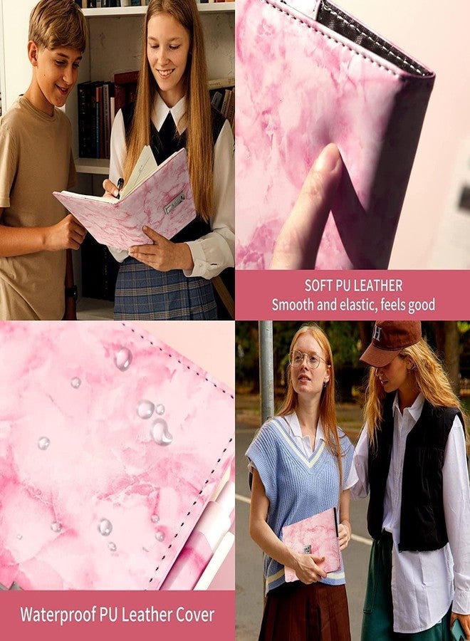 SIMESTICH مفكرة سيمستيك الرخامية مع قفل للفتيات والسيدات، دفتر يوميات مقاوم للماء يحتوي على 200 صفحة، مفكرة سرية مقفلة مع قلم، دفتر يوميات محمي بكلمة مرور للفتيات المراهقات، مقاس A5 (متعدد الألوان) - Image 5