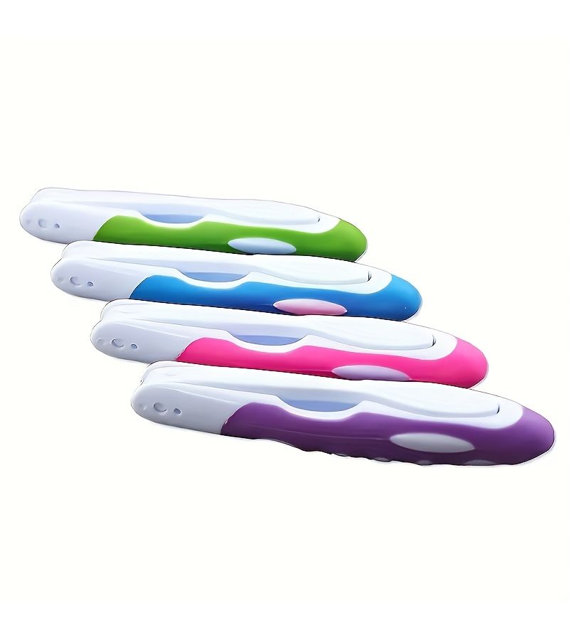 4pcs Assorted Portable Folding Toothbrushes With Soft Bristles For Travel Camping Hiking - Image 3