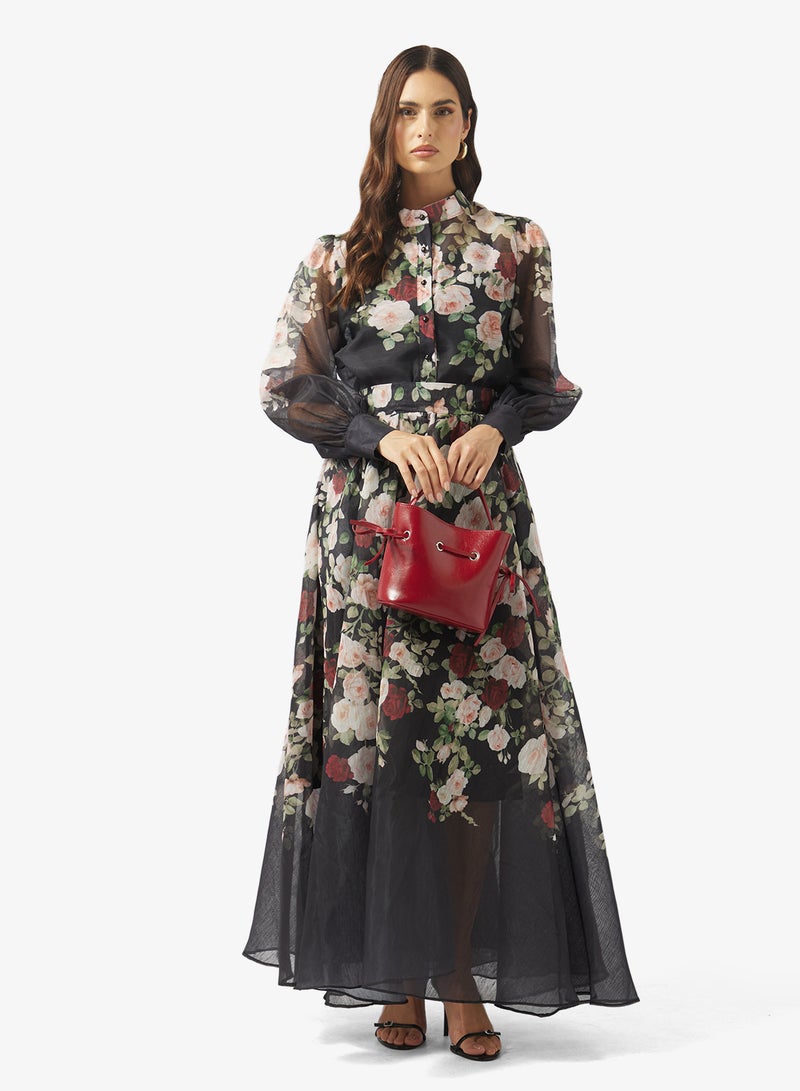 ايلا طقم بلوزة وتنورة بطبعة زهور - Image 5